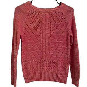 Bundle & Save Pink Knit Sweater Girls XL(14) Long Sleeve Pullover Casual‎ Cute